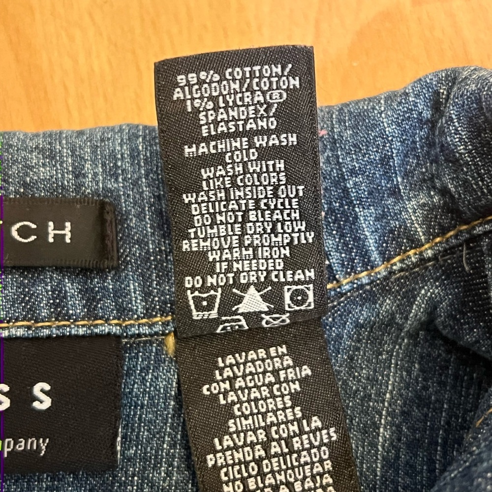 Axcess Peplum Denim Jacket With Stretch - Picture 8 of 8